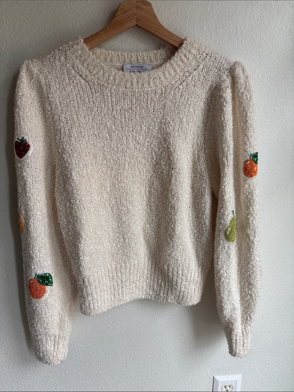 & Other Stories Wool Blend Cozy Fruit Sweater Small
